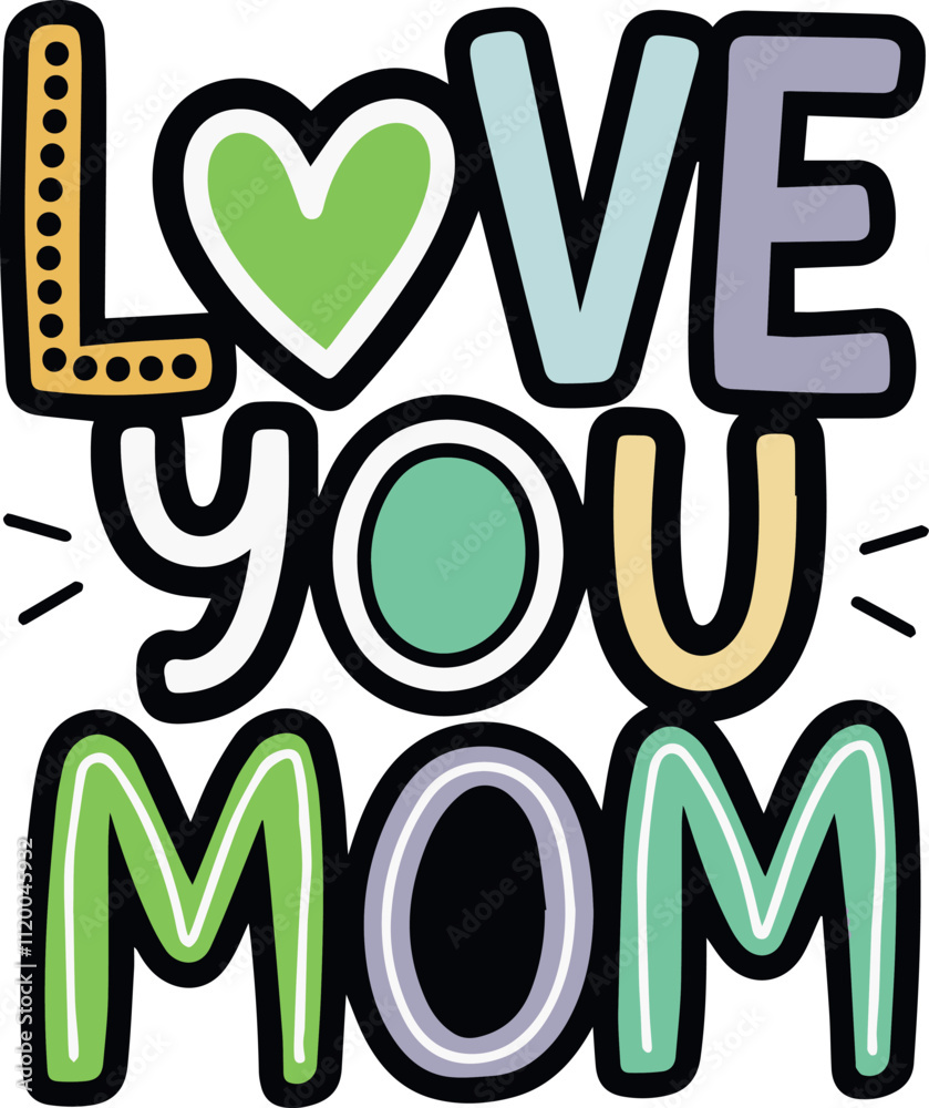 Mother's Day design. Love You Mom, typography vector Mother's Day design. Love You Mom, typography vector