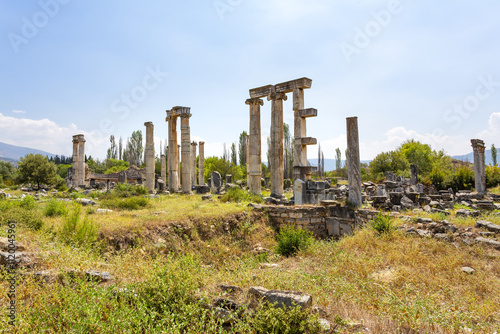 Beautiful view of the archaeological site of Aphrodisias, Turkey