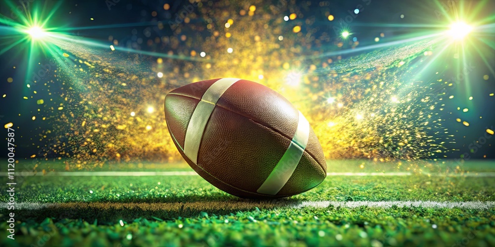 Dynamic Football with Bright Lights and Sparks Dynamic Football with Bright Lights and Sparks