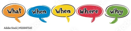 Colorful Speech Bubbles with 