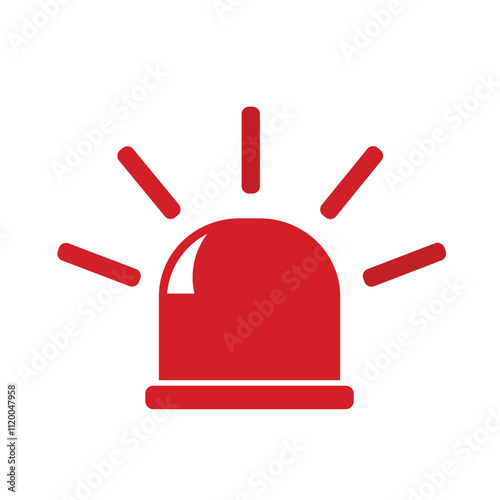 siren icon. emergency and ambulance symbol isolated on white background for website, banner, mobile app and graphic design elements