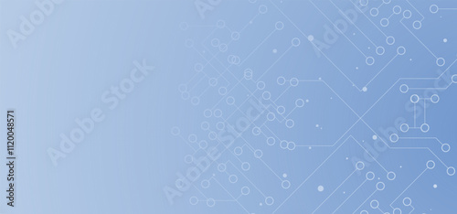 Blue white modern abstract background, Digital technology futuristic internet network connection, cloud cyber information communication, Ai big data science, innovation future tech illustration vector