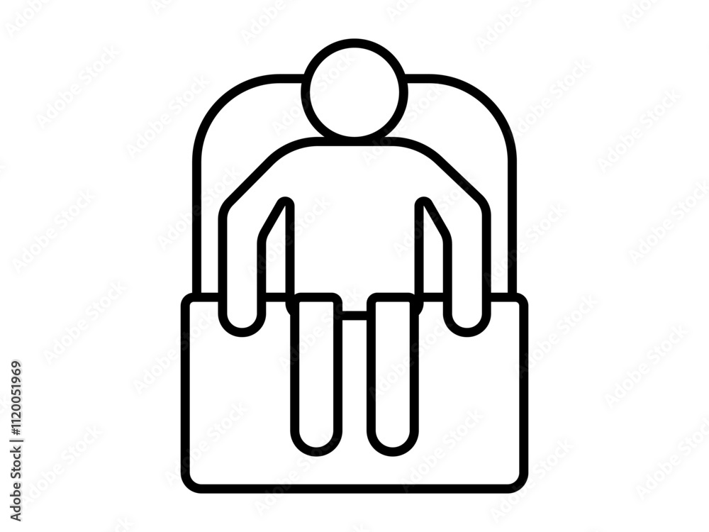 sitting person icon, flat style pictogram icon for mobile app ui or ux, vector illustration symbol logo design sign, isolated on white sitting person icon, flat style pictogram icon for mobile app ui or ux, vector illustration symbol logo design sign, isolated on white