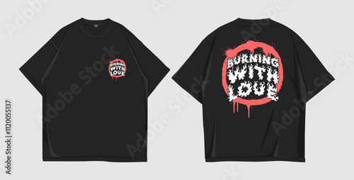 Design street wear  mockup t shirt oversize front and back