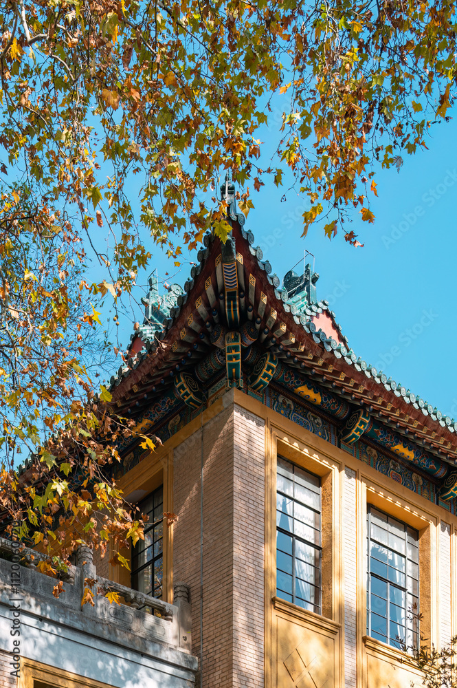 View of Meiling Palace in Nanjing, China in Autumn. View of Meiling Palace in Nanjing, China in Autumn.