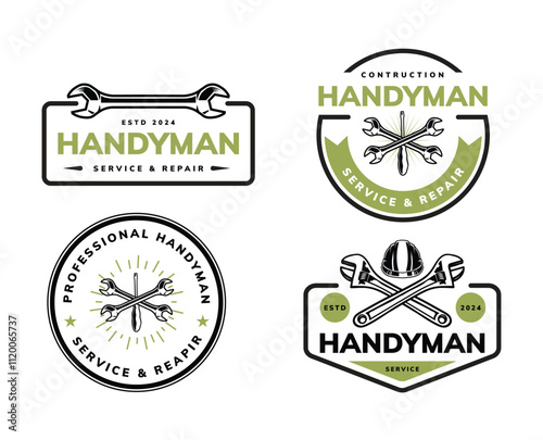 handyman logo badge set