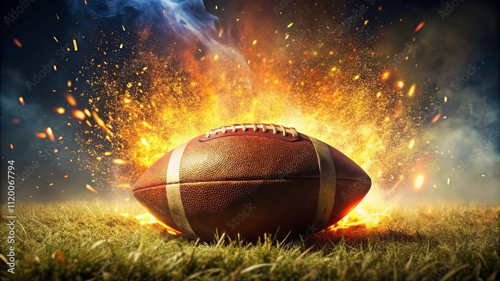 Explosive Football Action on the Field Explosive Football Action on the Field