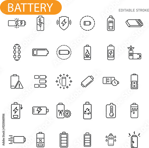 Battery Icons Types, Levels, Charging, and Safety Symbols