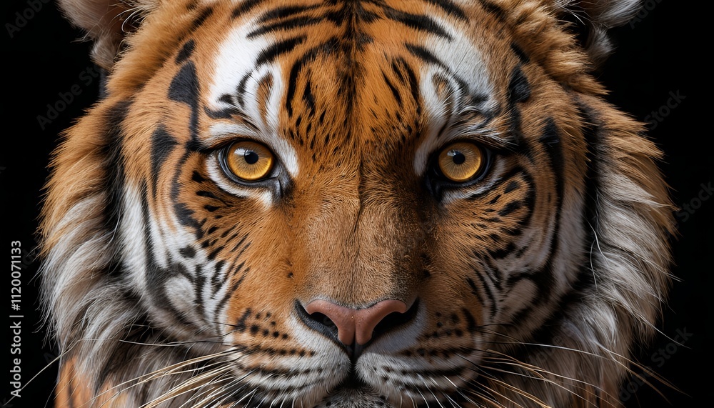 Magnificent Sumatran Tiger Close-up Portrait: A Captivating Gaze into the Wild Magnificent Sumatran Tiger Close-up Portrait: A Captivating Gaze into the Wild