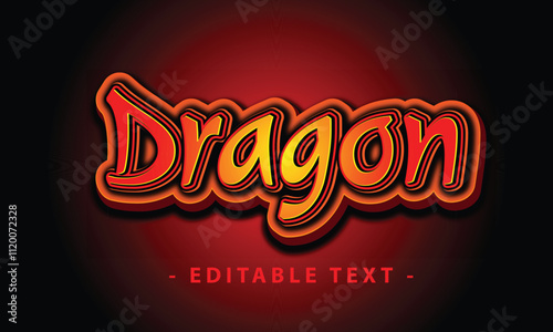 dragon text effect illustration