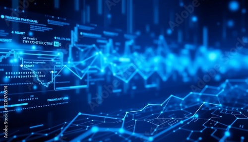 Abstract Digital Network Data Flow Tech Finance and Global Connectivity