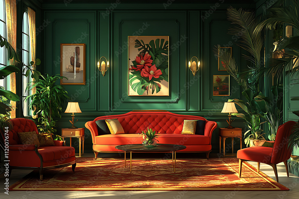 White living room interior 3d Burgundy and Gold Burgundy gold soft cream deep green Isometric Art White living room interior 3d Burgundy and Gold Burgundy gold soft cream deep green Isometric Art
