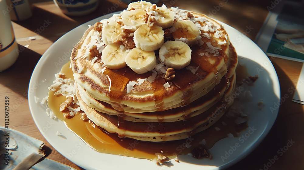 Delicious Banana Coconut Pancakes Delicious Banana Coconut Pancakes
