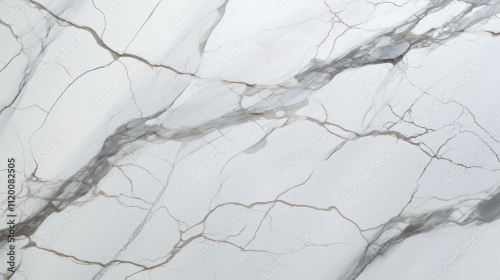 A close-up view of white marble veins with intricate patterns and subtle grey streaks isolated on white background A close-up view of white marble veins with intricate patterns and subtle grey streaks isolated on white background