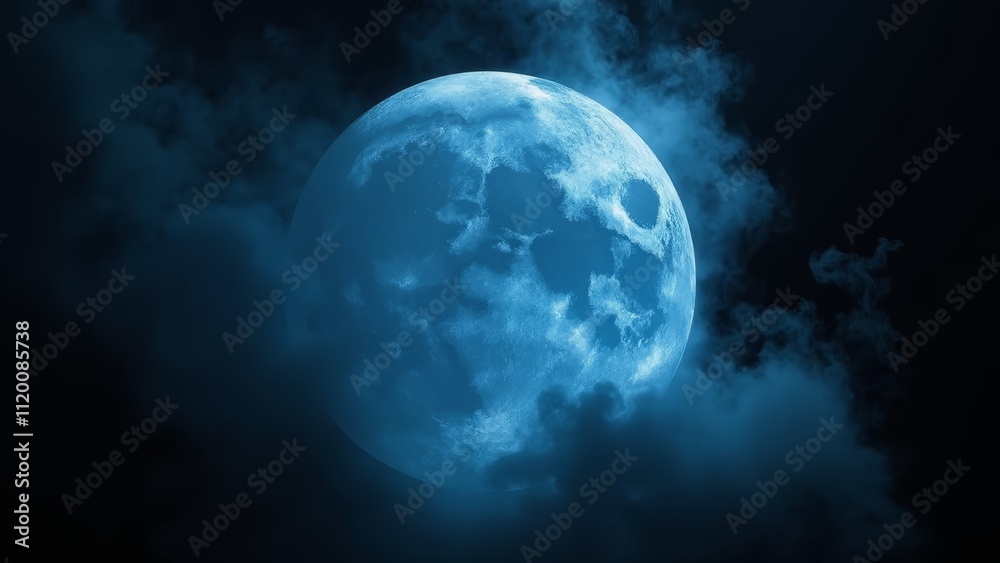 A full moon in the night sky with clouds A full moon in the night sky with clouds