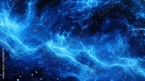 blue wavy technology background. ai generative