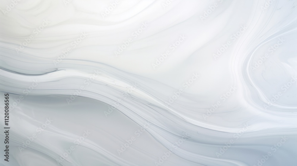 An abstract composition of polished marble surface showing organic flow and delicate gradient from white to light grey isolated on white background An abstract composition of polished marble surface showing organic flow and delicate gradient from white to light grey isolated on white background