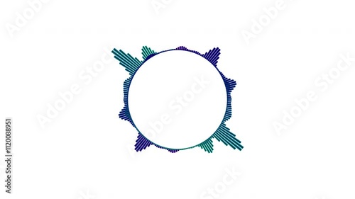 4k abstract music sound wave or audio wavefrom isolated on white background.Line digital minimalist voice and symbol technology.