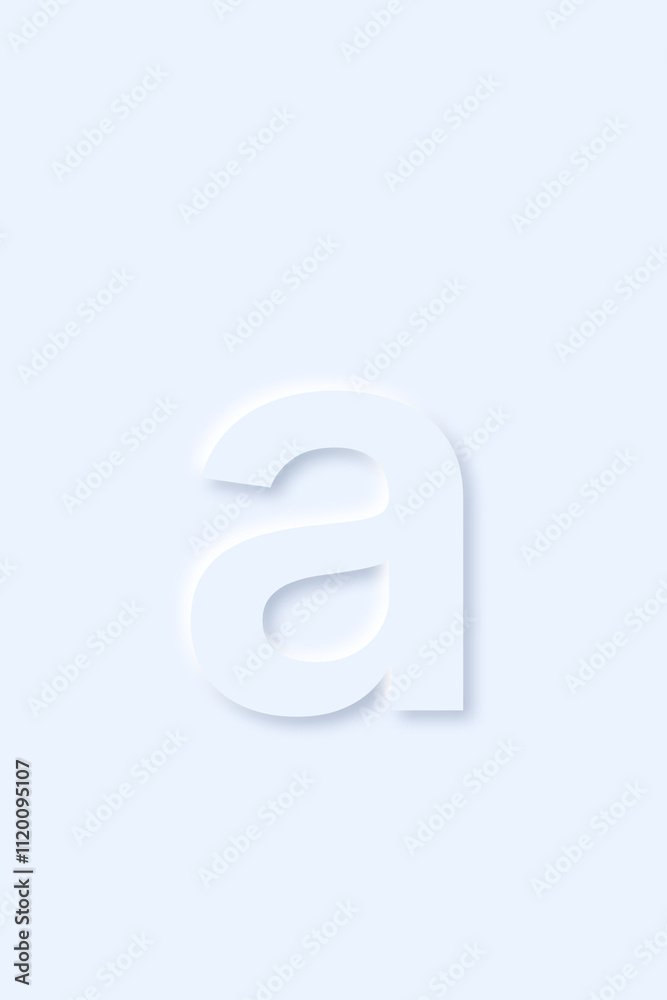 lowercase English letter a in light blue color lowercase English letter a in light blue color
