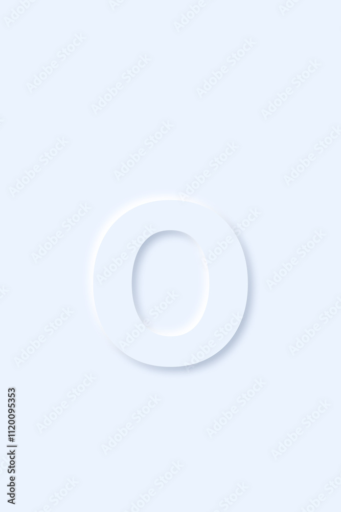 lowercase English letter o in light blue color lowercase English letter o in light blue color
