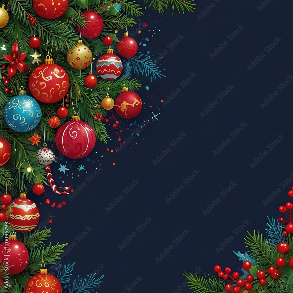 Naklejka premium christmas greeting card