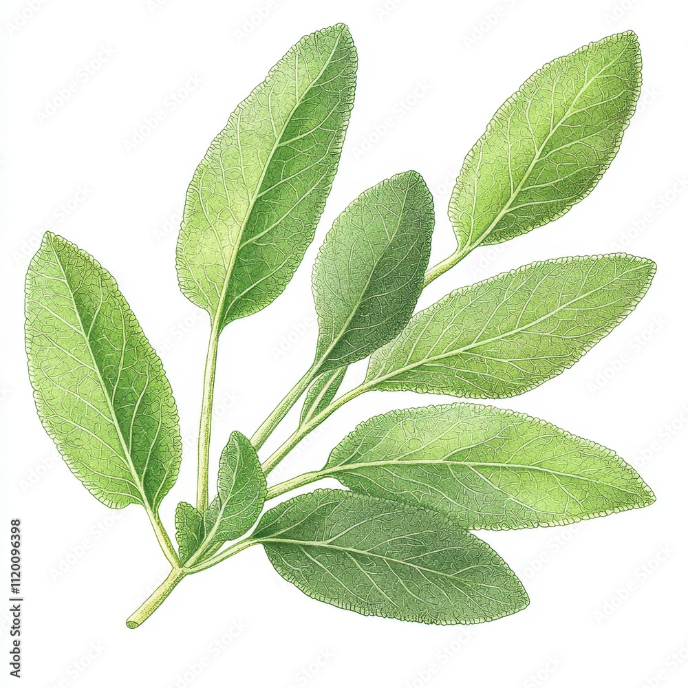 Fototapeta premium A vibrant green branch with glossy leaves, showcasing the natural beauty and texture of a plant.