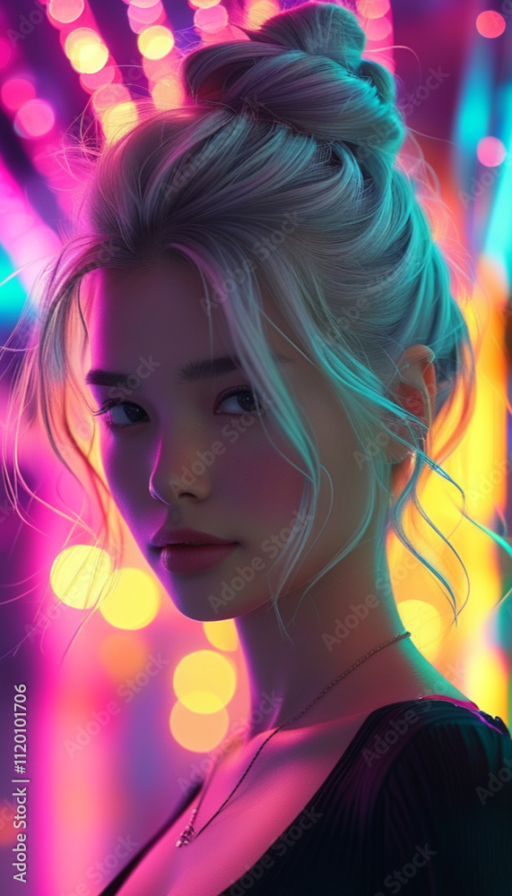 Radiant Glow in Neon Lights Radiant Glow in Neon Lights