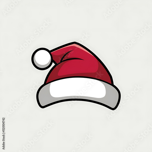 Red Christmas Sant Hat Isolated on Transparent Background isolated on white background cutout png design asset funny conceptGraphic Novel