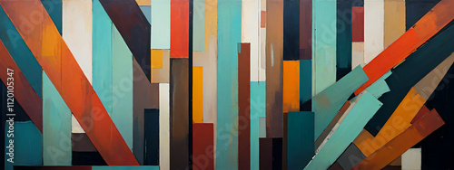 Wallpaper Mural illustrazione sfondo con elementi astratti a tema geometrico surreale Torontodigital.ca