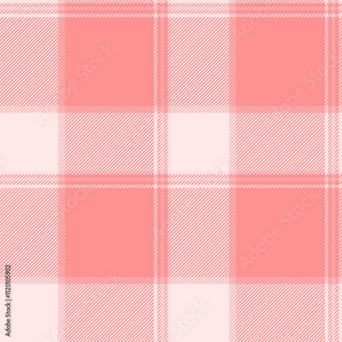 Genuine seamless background textile, repetitive tartan texture pattern. Mosaic fabric plaid vector check in light and red colors.