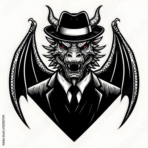 Dragon mafia vector design