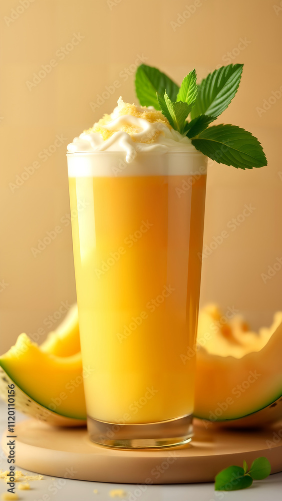 Fototapeta premium Refreshing Melon Mint Smoothie
