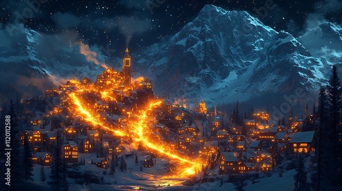 A vibrant cartoon mining scene featuring glowing gold veins and silver ore