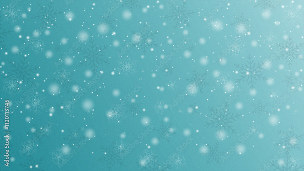 Abstract template with snowflakes, snow, bokeh on winter colors gradient background. Abstract template with snowflakes, snow, bokeh on winter colors gradient background.