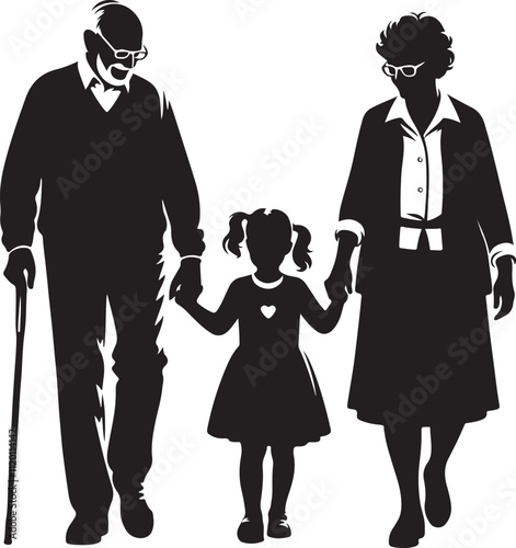 grandparent walking with grandson