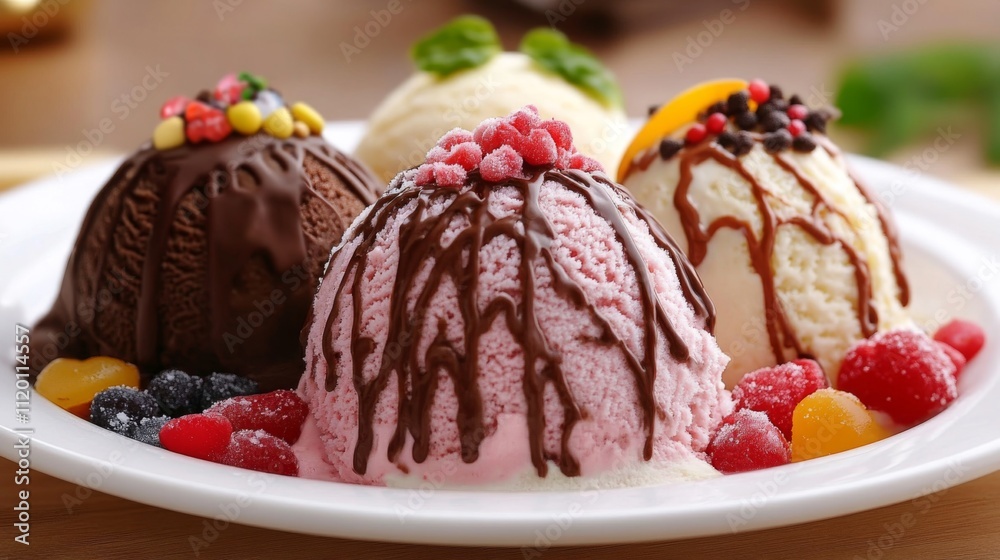 A Delightful Array of Ice Cream Flavors A Delightful Array of Ice Cream Flavors