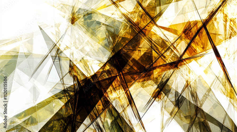 Fototapeta premium Abstract composition showcasing intricate lines and vibrant colors in bold geometric patterns