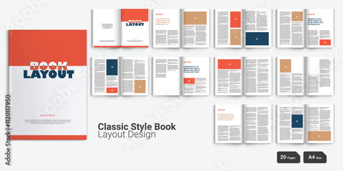 Book Layout Design e-Pub Layout Classic Style Book Design Minimal Book Layout Design