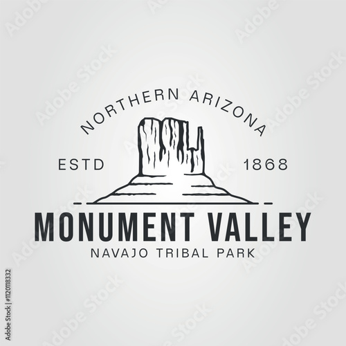 arizona or monument valley national park logo vector illustration design