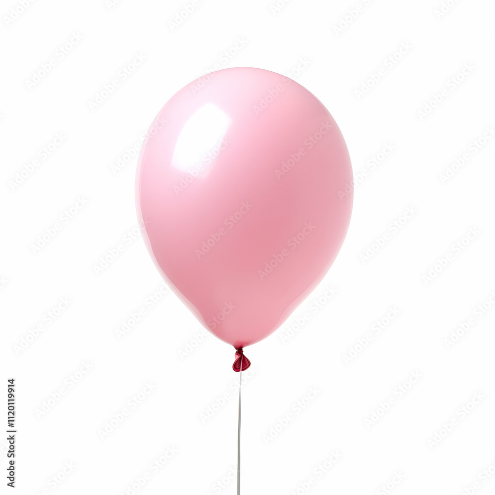 A single pink balloon floating gently. A single pink balloon floating gently.