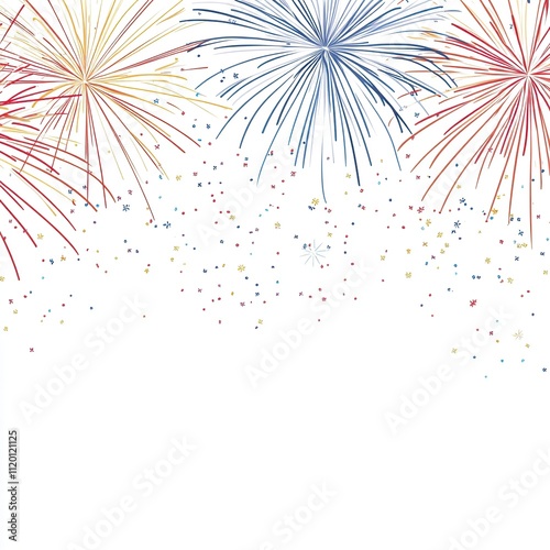 Spectacular Fireworks Display Celebration Festive Background Design