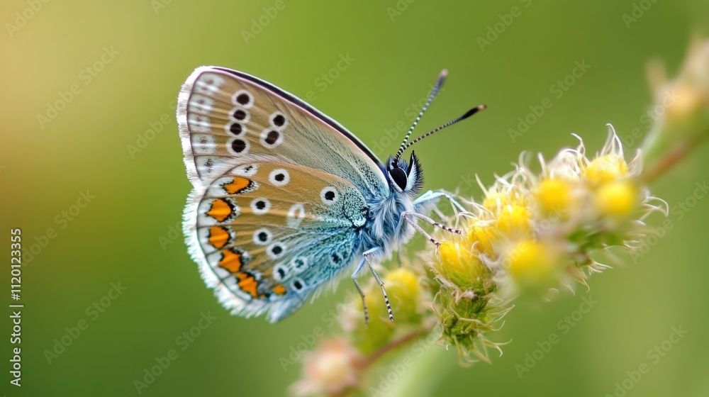 Fototapeta premium Stunning Close-Up of a Vibrant Butterfly on a Flower