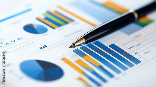 pen on paper business chart