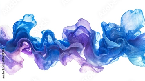 Abstract Flowing Fabric Design in Vibrant Blue and Purple Colors