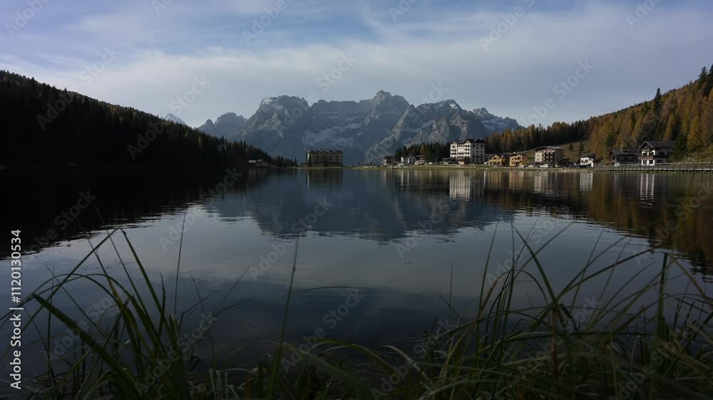 Stunning landscape and reflection of Misurina lake in autumn, Dolomite Italy. Stunning landscape and reflection of Misurina lake in autumn, Dolomite Italy.