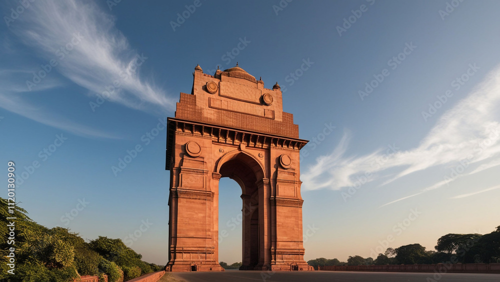 Fototapeta premium Gate of india isolated.