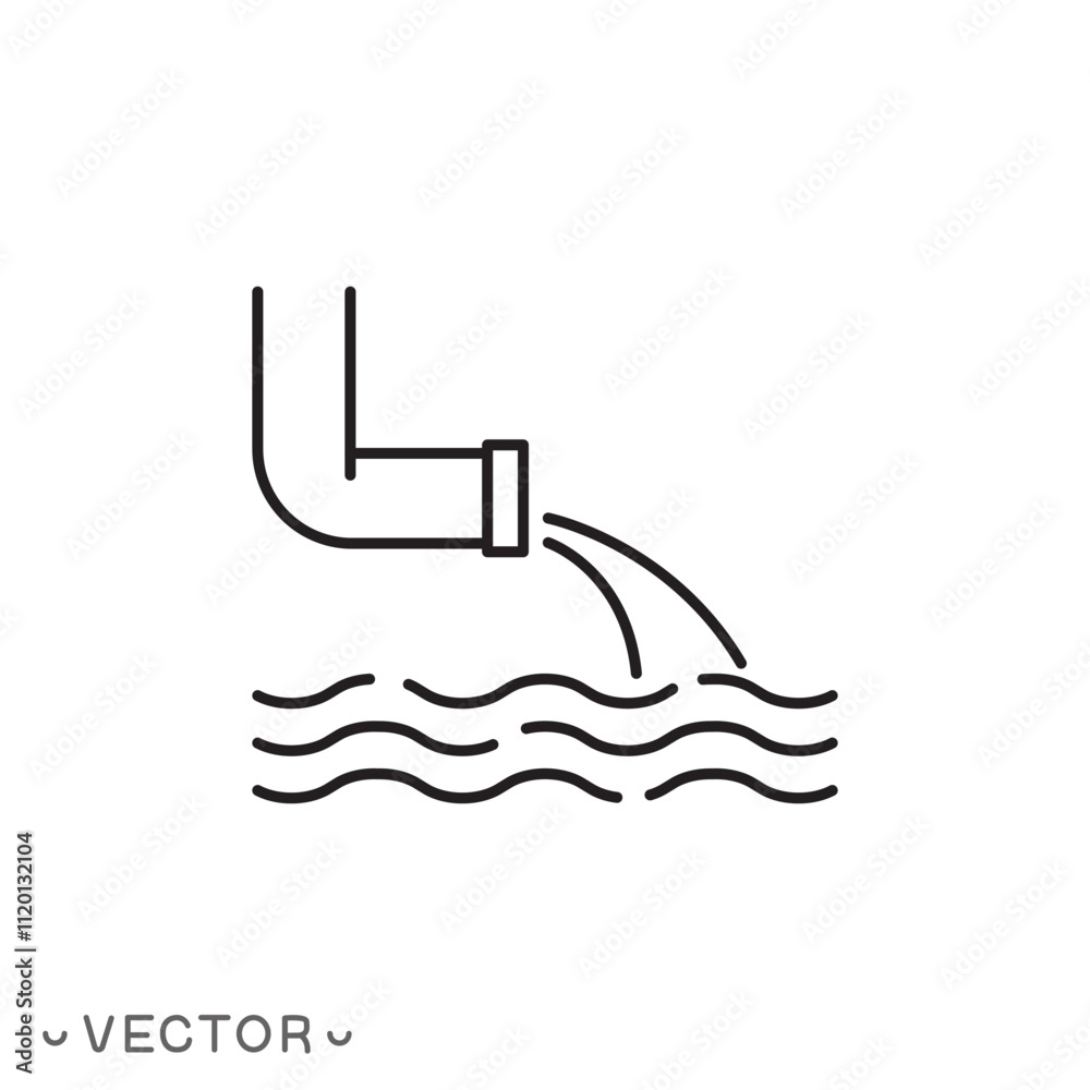 rain pipe icon, gutter , drain water of roof, thin line symbol isolated on white background, editable stroke eps 10 vector illustration rain pipe icon, gutter , drain water of roof, thin line symbol isolated on white background, editable stroke eps 10 vector illustration