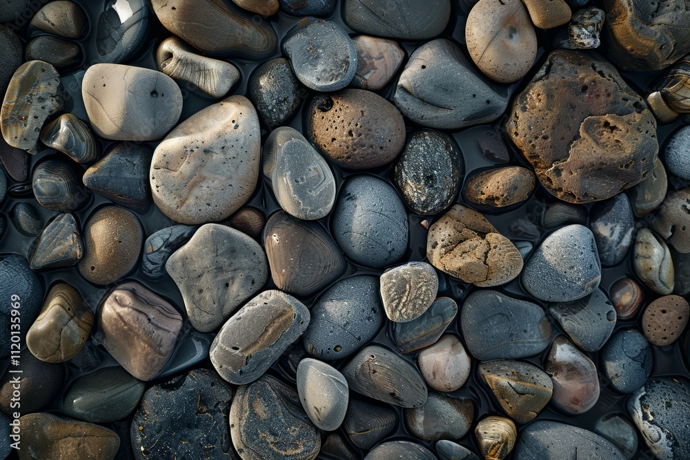 Image of Pile of grey pebble stones. Texture for background usage Image of Pile of grey pebble stones. Texture for background usage