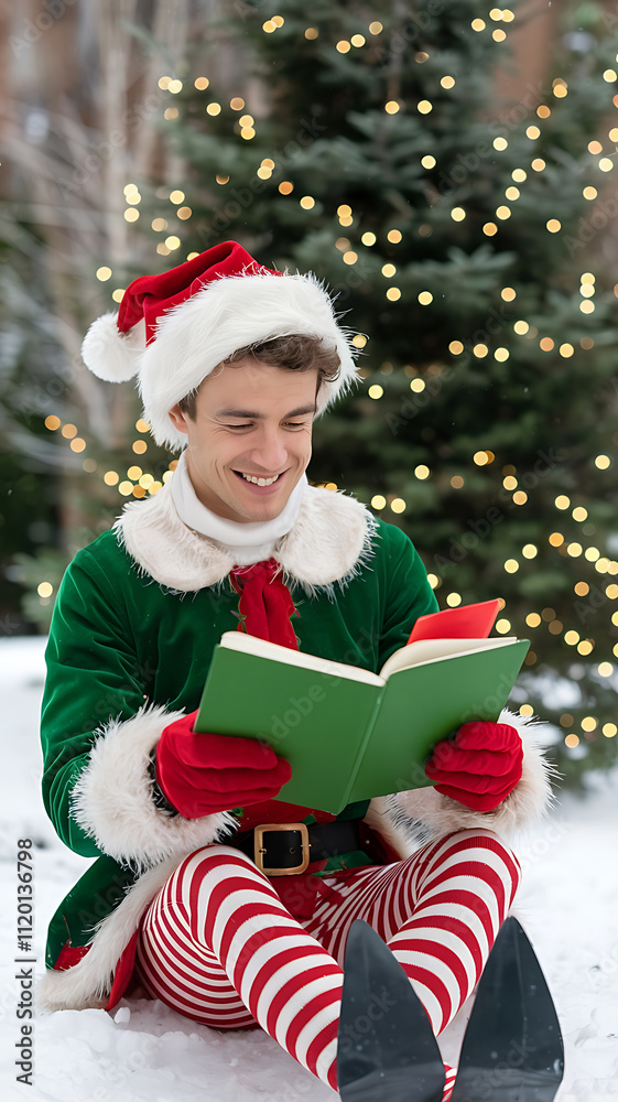 A snowy scene with a friendly elf organizing holiday savings in a festive notebook Photography copyspace Bright Green Metallic Copper A lively green with a shiny copper tone creating a vibrant polish A snowy scene with a friendly elf organizing holiday savings in a festive notebook Photography copyspace Bright Green Metallic Copper A lively green with a shiny copper tone creating a vibrant polish