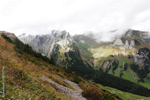 The panorama of the Appenzell Alps, Switzerland photo